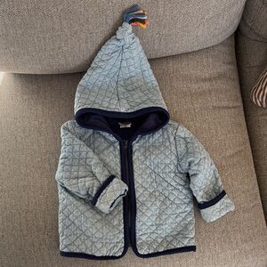 Hanna Andersson Navy Quilted Jacket with Hood